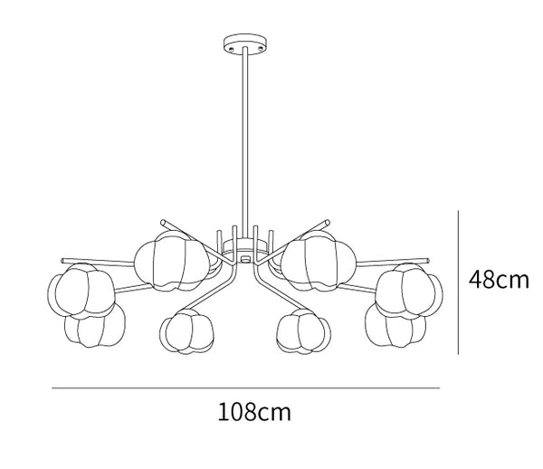 Plastic Cotton Balls Chandelier