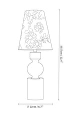 Wooden Flower Pattern Table Lamp