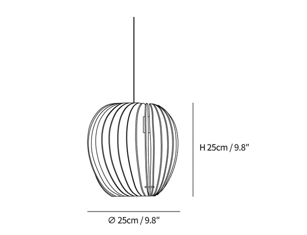 Wooden Orb Pendant Lamp