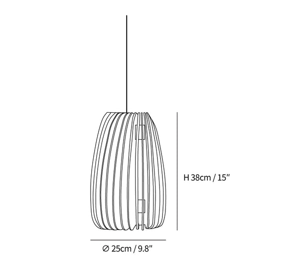 Wooden Orb Pendant Lamp
