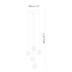 Wooden Orb Sphere Cluster Pendant Light