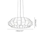 Wooden Patchwork Ring Chandelier