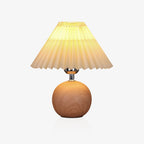 Wooden Pleated Table Lamp