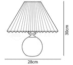 Wooden Pleated Table Lamp