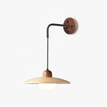 Wooden Saucer Wall Sconce