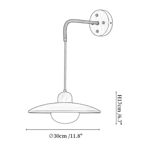 Wooden Saucer Wall Sconce