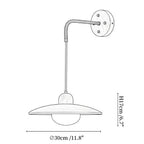 Wooden Saucer Wall Sconce