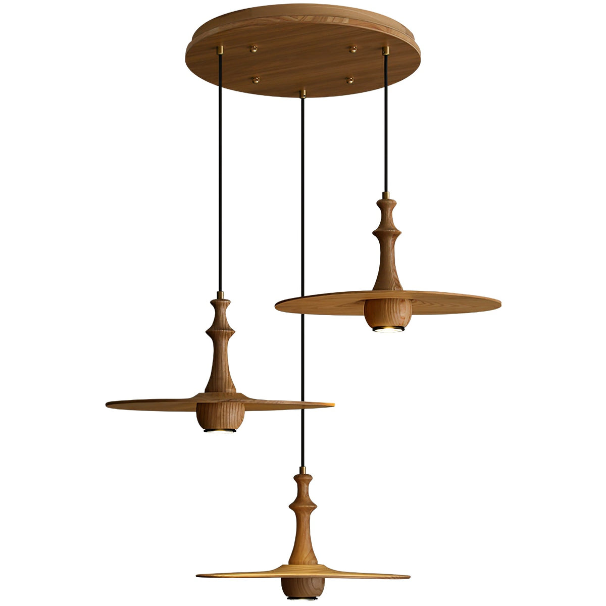 Wooden Spin Pendant Light