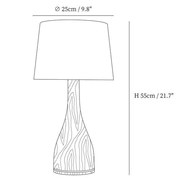 Wooden Vase Table Lamp
