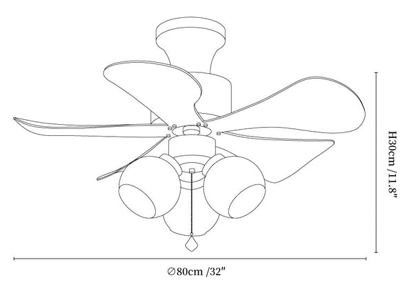 Woodgrain Charm Ceiling Fan Light
