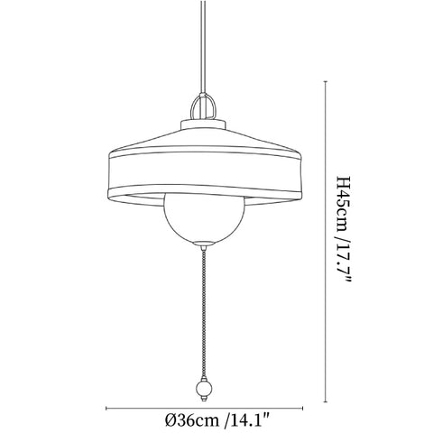 Woven Drum Globe Pendant Lamp
