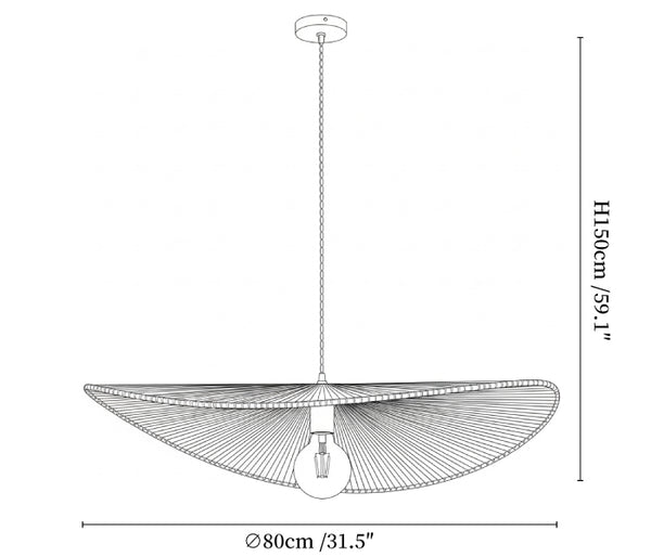 Woven Leaf Pendant Light