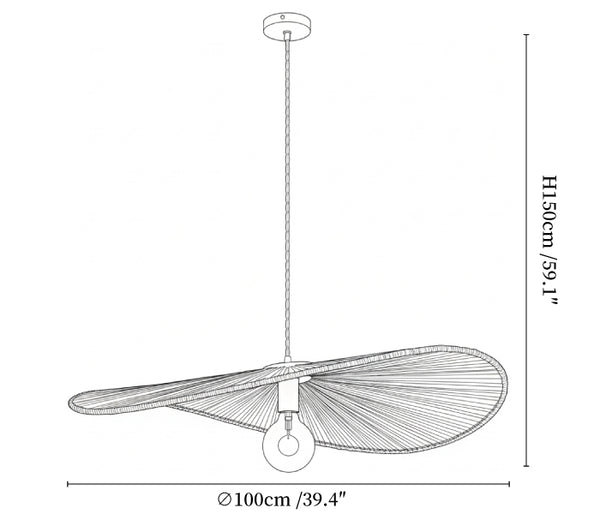 Woven Leaf Pendant Light
