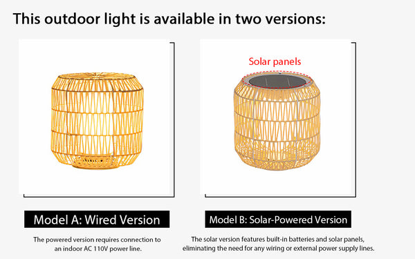 Woven Rattan Outdoor Lamp