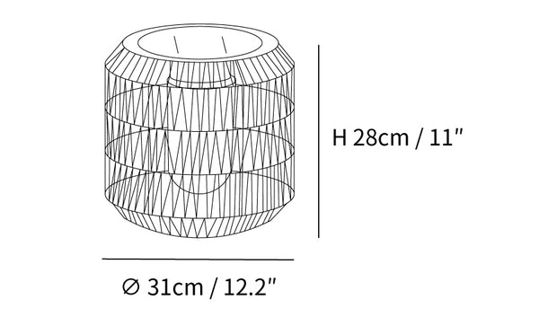 Woven Rattan Outdoor Lamp