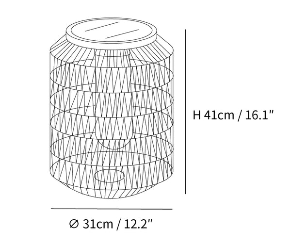 Woven Rattan Outdoor Lamp