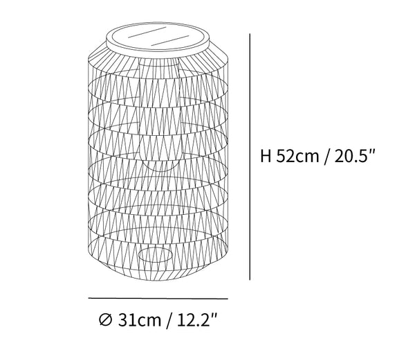 Woven Rattan Outdoor Lamp