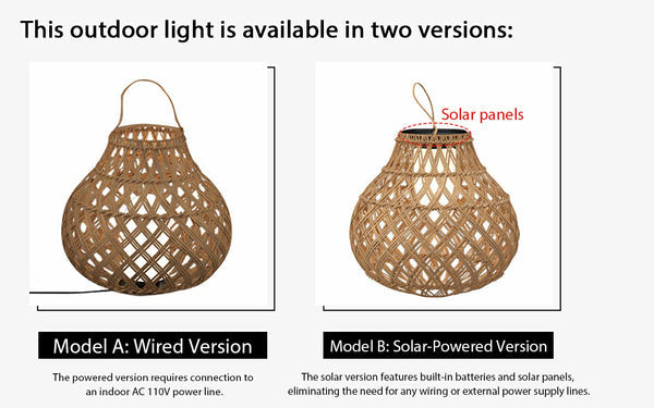Woven Sphere Lantern Outdoor Lamp