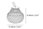 Woven Sphere Lantern Outdoor Lamp
