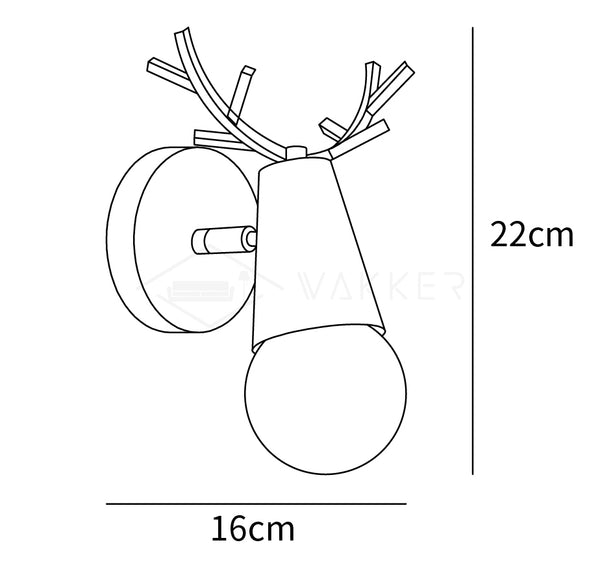 Yeknu Antler Wall Lamp