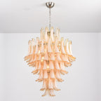 Amber Cloud Murano Glass Petals Chandelier