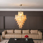Yellow Murano Glass Petals Chandelier