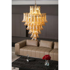 Yellow Murano Glass Petals Chandelier