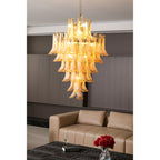 Yellow Murano Glass Petals Chandelier
