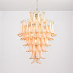 Amber Cloud Murano Glass Petals Chandelier