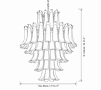 Amber Cloud Glass Petals Chandelier
