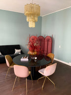 Yellow Murano Glass Tube Chandelier