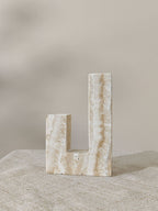 Yellow Travertine Candle Holder