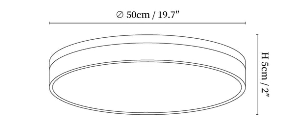 Zara Circular Wood Ceiling Lamp