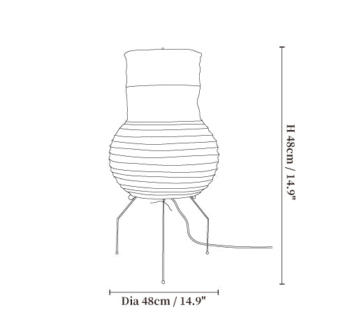 Zara Rice Paper Lantern Table Lamp