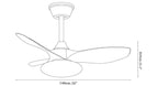 Zephira Ceiling Fan Light