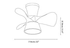 Zephyr Curve Ceiling Fan Light