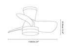 Zephyr Curve Ceiling Fan Light