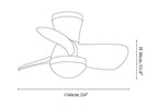 Zephyr Curve Ceiling Fan Light