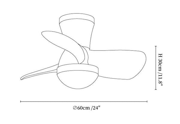Zephyr Curve Ceiling Fan Light