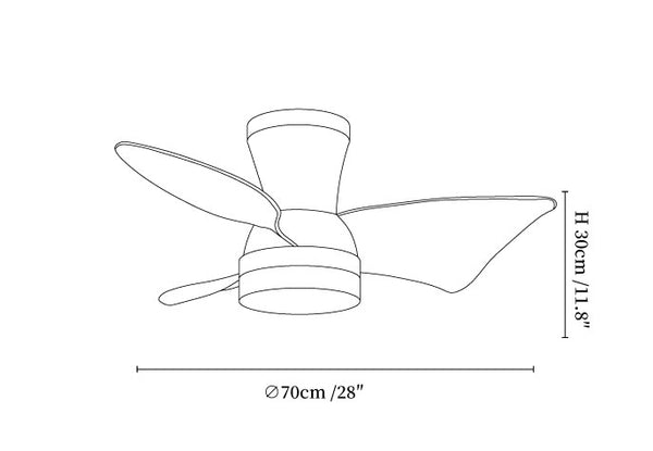 Zephyr Curve Ceiling Fan Light