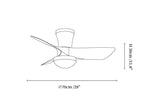Zephyr Curve Ceiling Fan Light