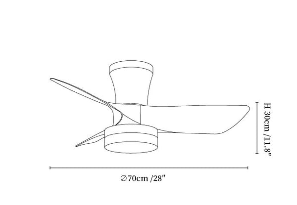 Zephyr Curve Ceiling Fan Light