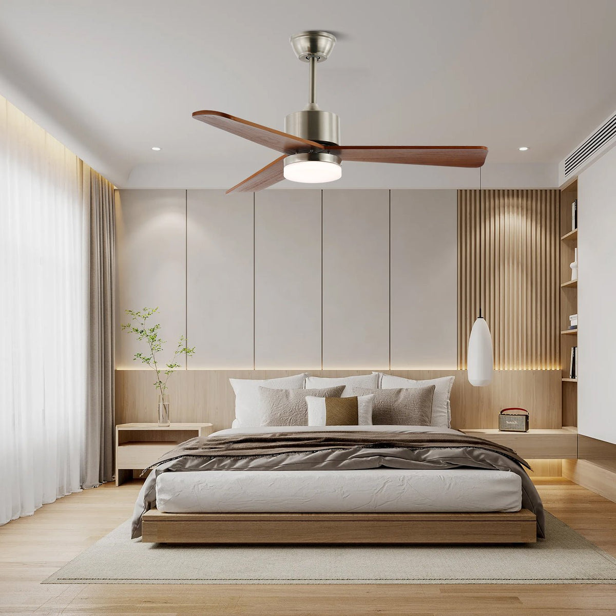 Zephyr Wooden 42"/52" Ceiling Fan Light