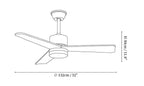 Zephyr Wooden 42"/52" Ceiling Fan Light